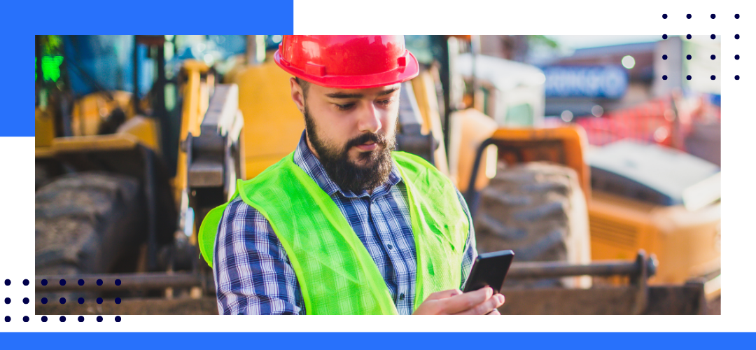 Field Worker Checking Phone